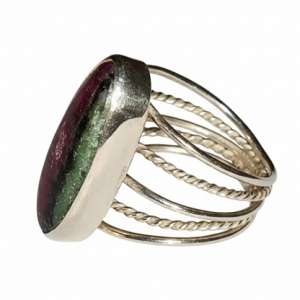 anillo-5-aros-plata-rubi-zoisita-silverboat.es