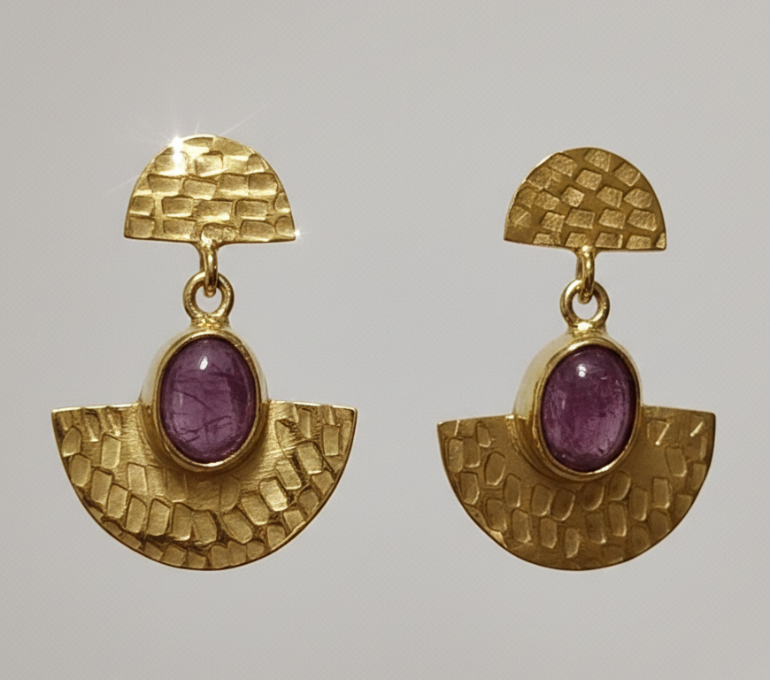 pendientes-egipcios-rubi-estrellado-oro-silverboat