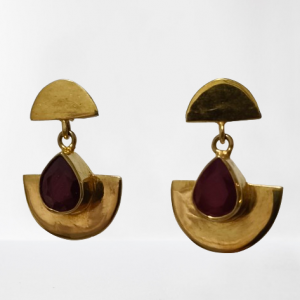 pendientes-egipcios-rubi-facetado-oro-silverboat.es